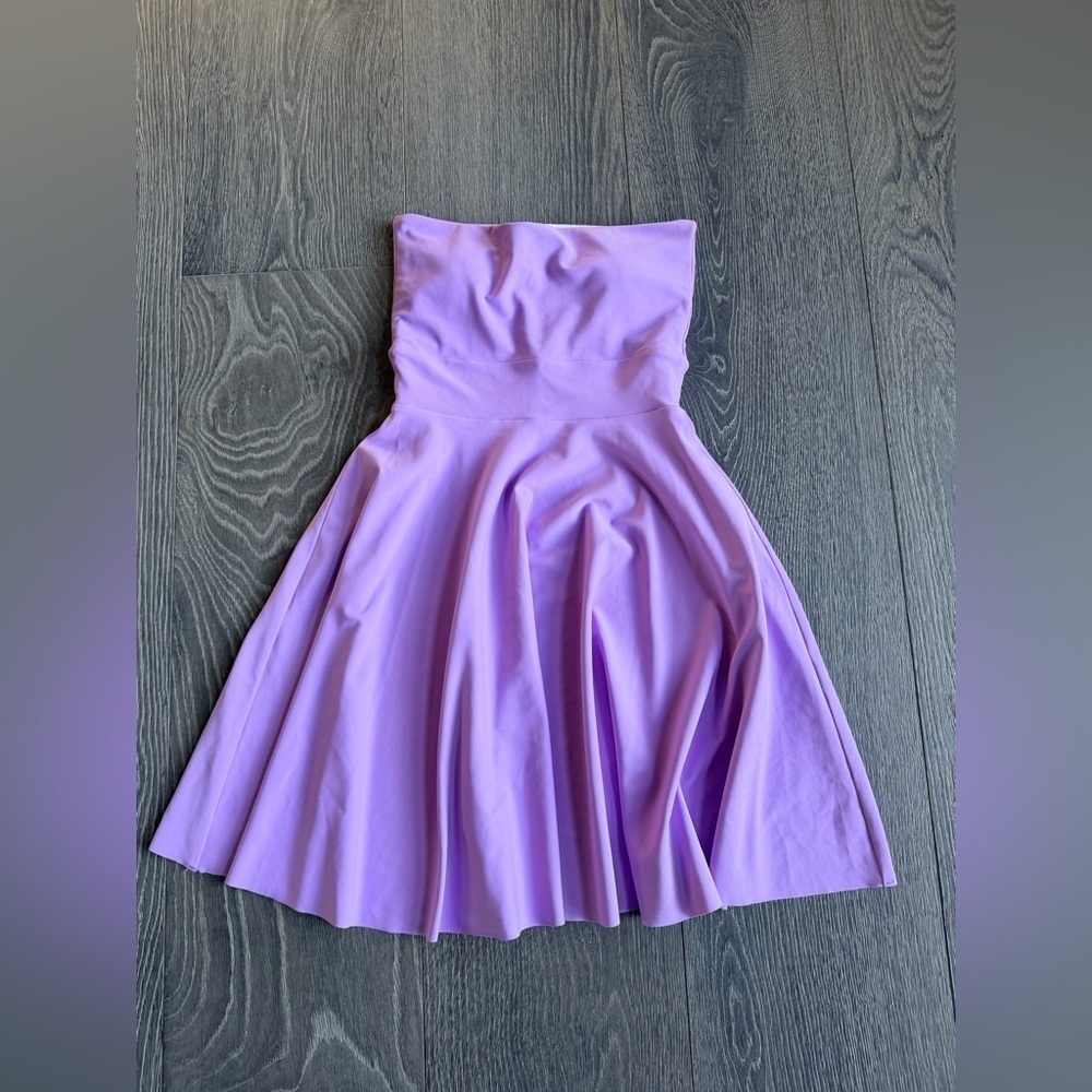Exotica Performance Bandeau Comfort Crop Mini Dress in Pastel Purple